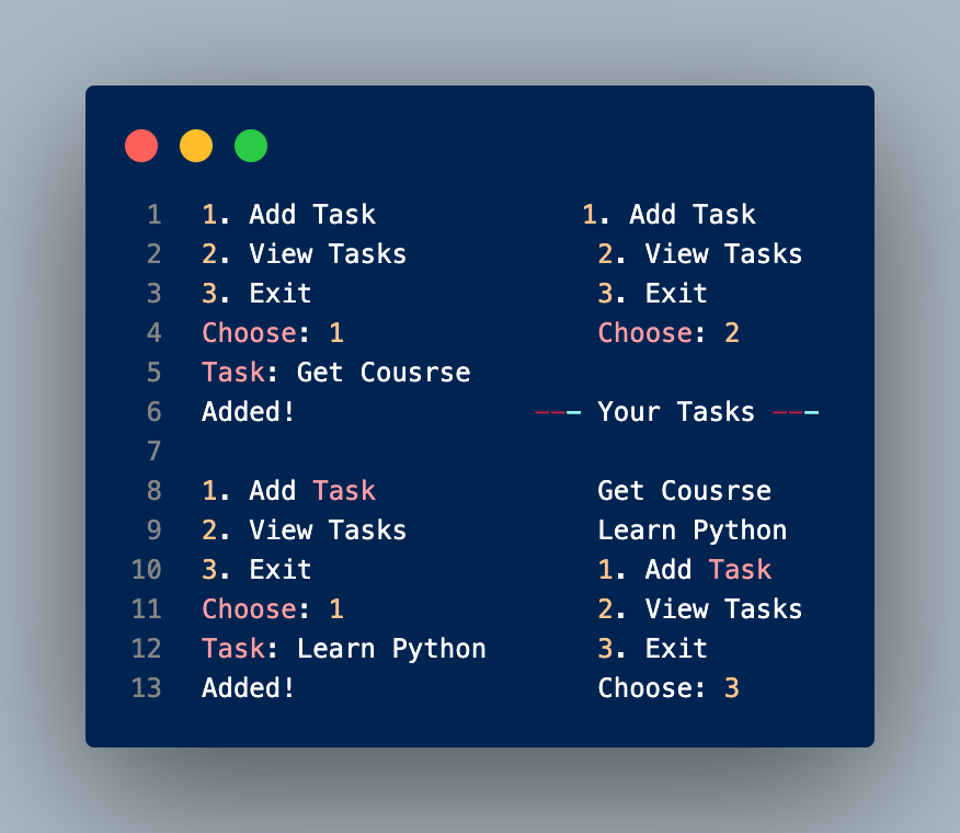 Simple To-Do App with Python